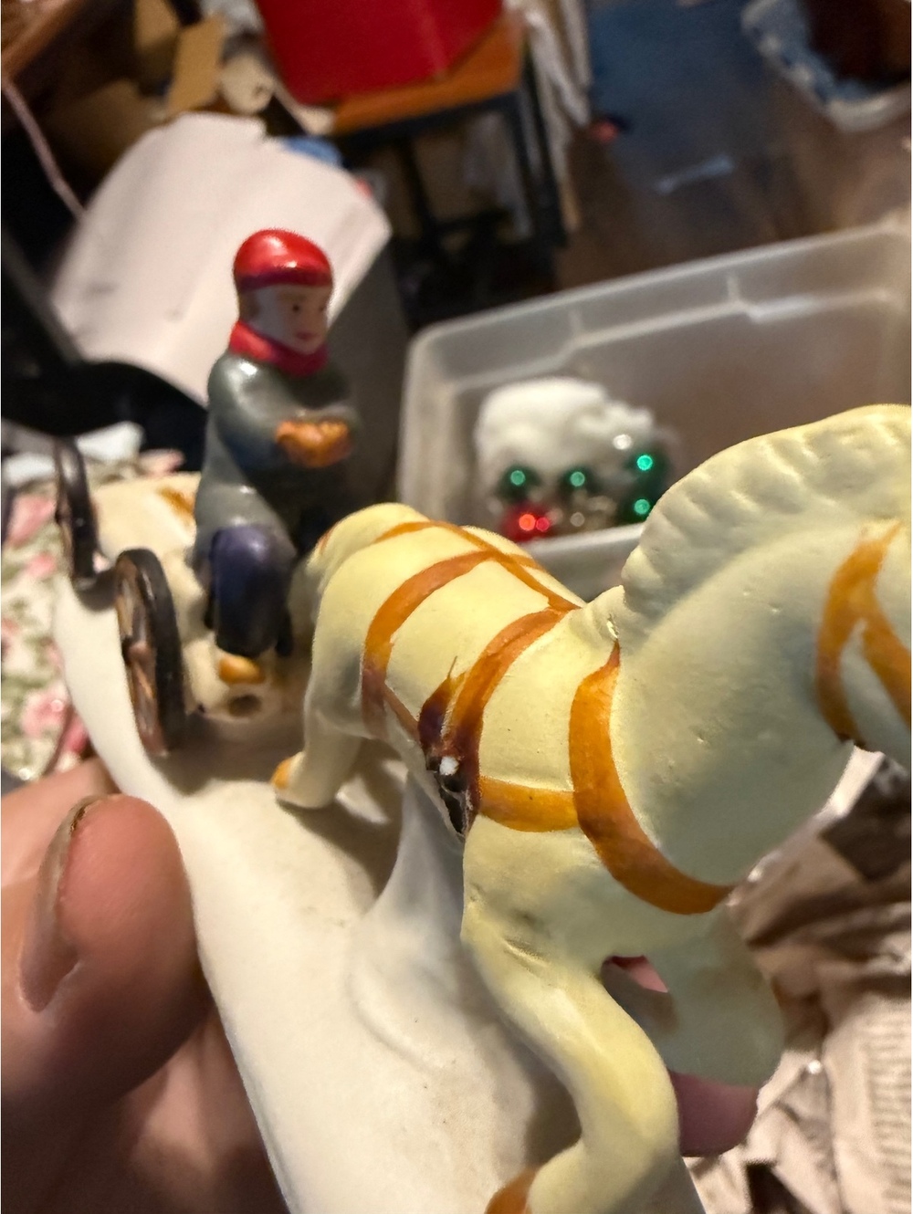 Lemax Ceramic Horse and Carriage Figurine
